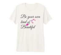 Be Your Own Kind of Beautiful Sign Hot Pink Heart Butterfly Camiseta Premium