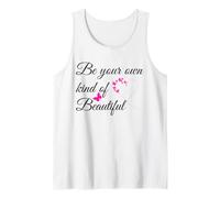 Be Your Own Kind of Beautiful Sign Hot Pink Heart Butterfly Camiseta sin Mangas