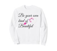 Be Your Own Kind of Beautiful Sign Hot Pink Heart Butterfly Sudadera