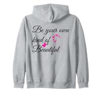 Be Your Own Kind of Beautiful Sign Hot Pink Heart Butterfly Sudadera con Capucha