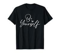 Be Yourself Motivational Quote Tipografía Camiseta