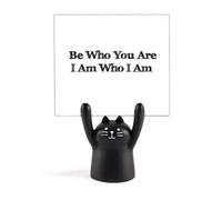Be Yourself - Soporte para notas con cita inspiradora, diseño de gato negro