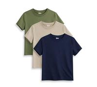 BEA Pack de 3 Camisetas Mujer | Camisetas de Manga Corta para Mujer, Corte Regular Holgado, 100% Algodón Supersuave de Gramaje Medio, Negro, Gris, Blanco (Pack de 3), S