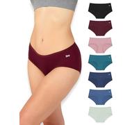 BEA Pack de 7 Bragas de Mujer de Bambú de Cintura Media - Ropa Interior de Mujer Supersuave, de Cobertura Total y Transpirable