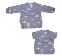 Béaba, Babero bebé, Recogemigas bebé, Guardería, Impermeable, Elástico, Con mangas largas desmontables, Bolsillo recogedor, Fácil de limpiar, Evolutivo, Adventure