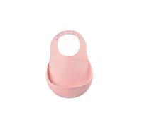 BEABA Babero de silicona rosa viejo