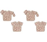 Béaba, Babero para Bebé, Babero para Guardería, Impermeable, Mangas Largas Desmontables, Bolsillo de Recuperación, Fácil de Limpiar, Evolutivo, Savannah bloom (Paquete de 2)