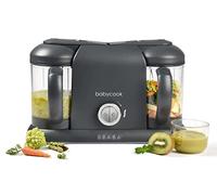 BÉABA Babycook Duo, Robot de cocina infantil 4 en 1, Tritura, cocina y cuece al vapor, Rápido en 15 minutos, Comida casera para bebés y niños, Capacidad XXL, 2 x 200 ml, Dark grey