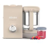 BÉABA, Babycook Evo +, Robot de Cocina Bebé 6 en 1, Cesta Inox, Arcilla | Cocción suave al vapor, triturado personalizado, recipiente 1250ml, cesta inox 1000ml, gran capacidad, descongela y calienta