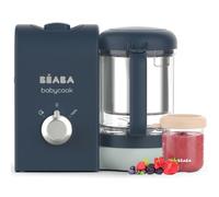 BÉABA, Babycook Evo +, Robot de Cocina Bebé 6 en 1, Cesta Inox, Azul Noche | Cocción suave al vapor, triturado personalizado, recipiente 1250ml, cesta inox 1000ml, gran capacidad, descongela y calienta