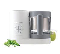 BÉABA Babycook Neo, Robot de cocina infantil, tritura, cocina y cuece al vapor, Rápido en 15 minutos, Recipiente de vidrio y cesta de acero inoxidable, Para Bebés y Niños, Gris/Blanco