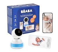 Béaba, Babyphone Video Listening, Pantalla HD 720P, Cámara 360°, Visión Nocturna, Aplicación Móvil, Luz Nocturna Multicolor, Walkie Talkie, Canciones de Cuna, Termómetro y Control de Humedad, Luz