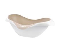 BÉABA, Bañera para Bebé, Antideslizante y Confort, Made in France, Material Suave y Flexible, Multifunción, Ergonómica, Tapón de Desagüe, Camélé'O, Tierra Arcillosa