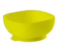 BÉABA Bol de Silicona con Ventosa, Cuenco para Bebés y Niños, Antideslizante, Antivuelco, Se adhiere a la perfección a la mesa y bandeja de la trona, Microondas, Comida Infantil, Amarillo