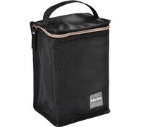 BÉABA Bolsa Isotérmica para Comida de Bebé, Gran Capacidad, Compartimento para Biberones, Funda Therma para comida Infantil, Plegable, Material Suave e Impermeable, Negro/Rosa