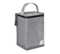 BÉABA Bolsa Isotérmica para Comida de Bebé, Gran Capacidad, Compartimento para Biberones, Funda Therma para comida Infantil, Plegable, Material Suave e Impermeable, Gris
