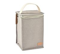 BEABA, Bolsa Isotérmica para Comida de Bebé, Gran Capacidad, Compartimento para Biberones, Funda Therma para comida Infantil, Plegable, Material Suave e Impermeable, Gris