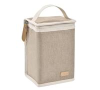 BEABA, Bolsa Isotérmica para Comida de Bebé, Gran Capacidad, Compartimento para Biberones, Funda Thermo para comida Infantil, Plegable, Material Suave e Impermeable, Arcilla