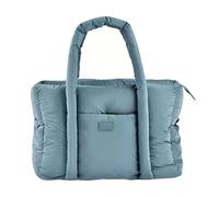 Béaba, Bolso Cambiador para Bebé, Ultra práctico, 10 Bolsillos Interiores y Exteriores, Enganche Integrado para Cochecito, Cambiador Extraíble, Bolsa Aislante, Sac Paris Puffy, Azul Baltico