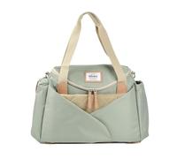 BÉABA, Bolso Cambiador Sydney, Gran capacidad, Múltiples compartimentos, Espacio para capullo, Bolsillo isotérmico para almuerzo, Sistema de fijación para cochecito, Asas de transporte, Verde salvia