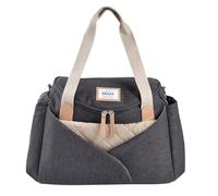 BÉABA, Bolso Cambiador Sydney, Gran capacidad, Múltiples compartimentos, Espacio para capullo, Bolsillo isotérmico para almuerzo, Sistema de fijación para cochecito, Asas de transporte, Gris Oscuro