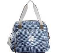 BÉABA - Bolso Carro bebé Genève II, Cambiador de Pañales Modulable, Gran Capacidad, Bolsillo Delantero Extraíble, Play Print Bleu