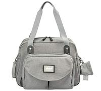 BÉABA - Bolso Carro bebé Genève II, Cambiador de Pañales Modulable, Gran Capacidad, Bolsillo Delantero Extraíble, Gris