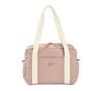 BÉABA, Bolso de pañales para bebés, Múltiples compartimentos, 10 bolsillos, Cremallera para maleta trolley, Correa para hombro, Bolso nevera, Cambiador, hidrófugo, Capacidad 16L, Bolso Paris, rosa