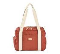 BÉABA, Bolso de pañales para bebés, Múltiples compartimentos, 10 bolsillos, Cremallera para maleta trolley, Correa para hombro, Bolso nevera, Cambiador, hidrófugo, Capacidad 16L, Bolso Paris, ladrillo