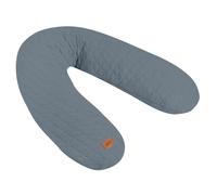 BÉABA, Big Flopsy, Almohada de Lactancia/Embarazo, Almohada de Maternidad, Multifuncional, Adecuada para Dormir/Lactar, Apoyo, Relajación y Óptimo Confort, Flor de Algodón, Oekotex, Gris Mineral