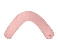 Béaba, Big Flopsy, Cojin Lactancia, Almohada de Maternidad y Embarazada, Multifuncional, Adecuada para Dormir/Amamantar, Soporte, Hipoalergénica, Confort, Noche Tranquila, Lino, Oekotex, Rosa