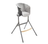 BÉABA, Cojin para trona de bebe Up & Down, Asiento textil, 6 meses a 3 años, Ultracómodo, fácil de mantener, Repelente al agua, Gris