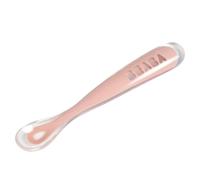 BEABA Cuchara ergonómica de silicona para bebés de 1ª edad rosa - ¡Solo hoy babypoints extra!