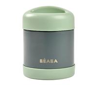 BÉABA, Envase Conservación Alimentos Isotérmico, Para Bebés y Niños, 100% Hhermético, Inox, Mantiene el frío/calor durante más de 5h, Doble pared, 300 ml, Mineral grey/Sage green