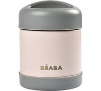 BÉABA Envase Conservación Alimentos Isotérmico, Para Bebés y Niños, 100% Hhermético, Inox, Mantiene el frío/calor durante más de 5h, Doble pared, 300 ml, Gris/Rosa