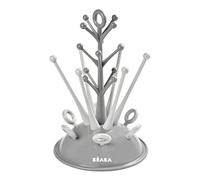 Béaba Escurrebiberones, Escurridor para biberones, Permite secar 6 biberones y Accesorios, Bandeja de Recogida de Agua extraíble, Práctico e Ingenioso, Gris Claro