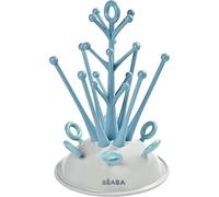 Béaba Escurre Biberones Tipo Árbol, Capacidad para 6 Biberones Y Accesorios, Bandeja Recogegotas Extraíble, Secador De Biberones Bebé, Azul