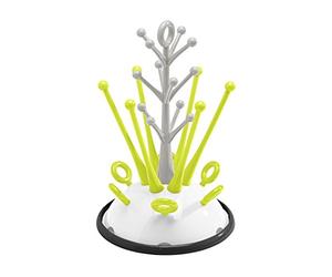 BÉABA Escurrebiberones, Escurridor para biberones, Permite secar 6 biberones y accesorios, Bandeja de recogida de agua extraíble, Práctico e ingenioso, Neón