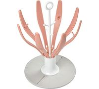 BÉABA Escurrebiberones plegable, Escurridor para biberones, Permite secar 8 biberones y accesorios, Compacto y portátil, Rosa