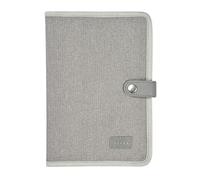 BÉABA, funda de carné de salud Genève, 2 bolsillos interiores, cierre a presión, tejido impermeable, gris jaspeado
