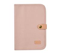 BÉABA, Funda de libro de salud, Ginebra, 2 bolsillos interiores, botón de presión, tejido impermeable, 100% algodón, rosa empolvado