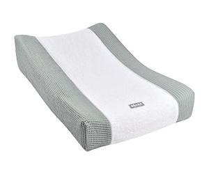 BÉABA Funda para Colchón Cambiador Sofalange, 100% Algodón Ecológico, Tejido de Rizo, Absorvente, Tejidos Certificados Oekotex, Lavable a Máquina, Made in France, Verde Agua