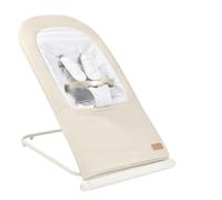 BÉABA, Hamaca Plegable, 3 Reclinables en 1 Botón, Ultra Compacta y Delgada, Arnés de 5 Puntos, Sistema de Plegado Patentado, 100% Algodón, Hasta 15kg, Funda de Transporte Incluida, Eazy Relax - Gris