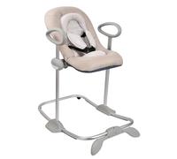 BÉABA, Hamaca Up & Down IV, Regulable en Altura, Unisex para Bebé y Niños, 3 Posiciones de Inclinación, Arnés de Seguridad 5 Puntos, Reductor de Nacimiento, Arcilla