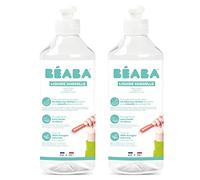 BÉABA, Líquido Lavavajillas para Biberones y Accesorios del Bebé, 100% de Origen Natural, Fabricado en Francia, Sin Perfumes, 100% Biodegradable, Set de 2 x 500 ml