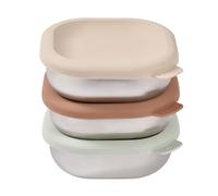 BÉABA, Lote 3 porciones Inox, Porciones Evolutivas Purés & Snacks, Herméticos, Irrompibles, Microondas & Congelador, Sin BPA, Sin Olor, Envases de Conservación Portátiles y Duraderos, Natural