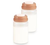 Beaba, lote de 2 botellas de recogida y conservación de leche materna, compatibles con Milk Cooler Refoideur nómada Beaba, refrigerador/congelador, graduadas, 2 x 240 ml