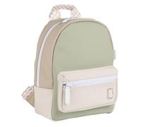BEABA, Mochila Infantil, Mochila escolar, 2 Bolsillos, Etiqueta Nombre, Efecto Goma, Cremallera Grande, Asas Ajustables, Espalda Acolchada, Waterproof, Resistente, Fácil de limpiar,Faro,Verde grisáceo