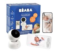 Béaba - Monitor de bebé 2 en 1 para bebé, Pantalla/aplicación móvil dedicada, cámara HD, rotación de 360°, visión Nocturna, walkie-Talkie, Canciones de Cuna, Control de Temperatura y Humedad, Zen
