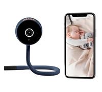 BEABA - Monitor de bebé Zen Connect - Monitor de Video para bebé - Cámara Full HD 1090p - Walkie-Talkie, Largo Alcance, conexión móvil y WiFi - Canciones de Cuna, Tallo Flexible - Azul